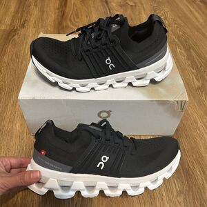 On Cloudswift black white running athletic training lace up shoes sneakers sz7